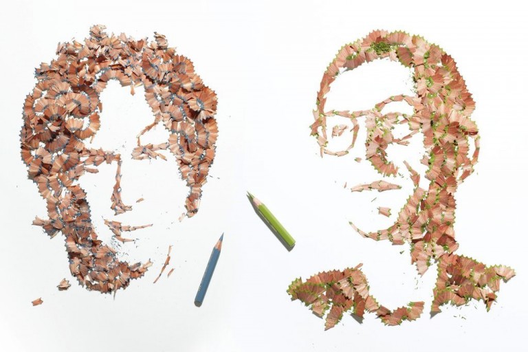 The pencil shavings